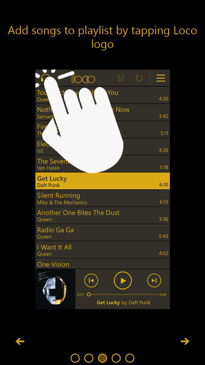 Loco music player App Windows Phone Free Download