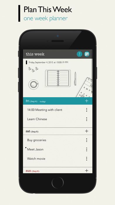 This Week - Weekly To-Do List Ipa App iOS Free Download